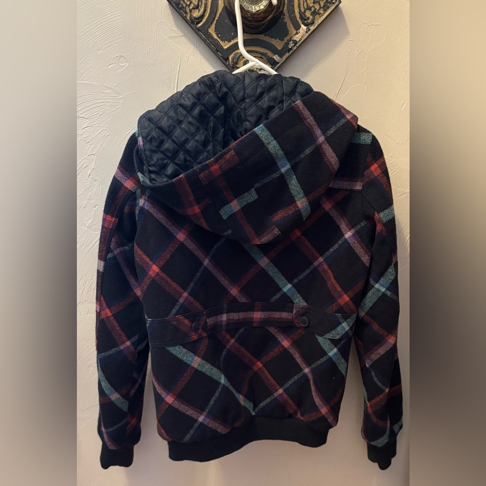Billabong Multicolor Plaid Hooded Jacket - Picture 2 of 7
